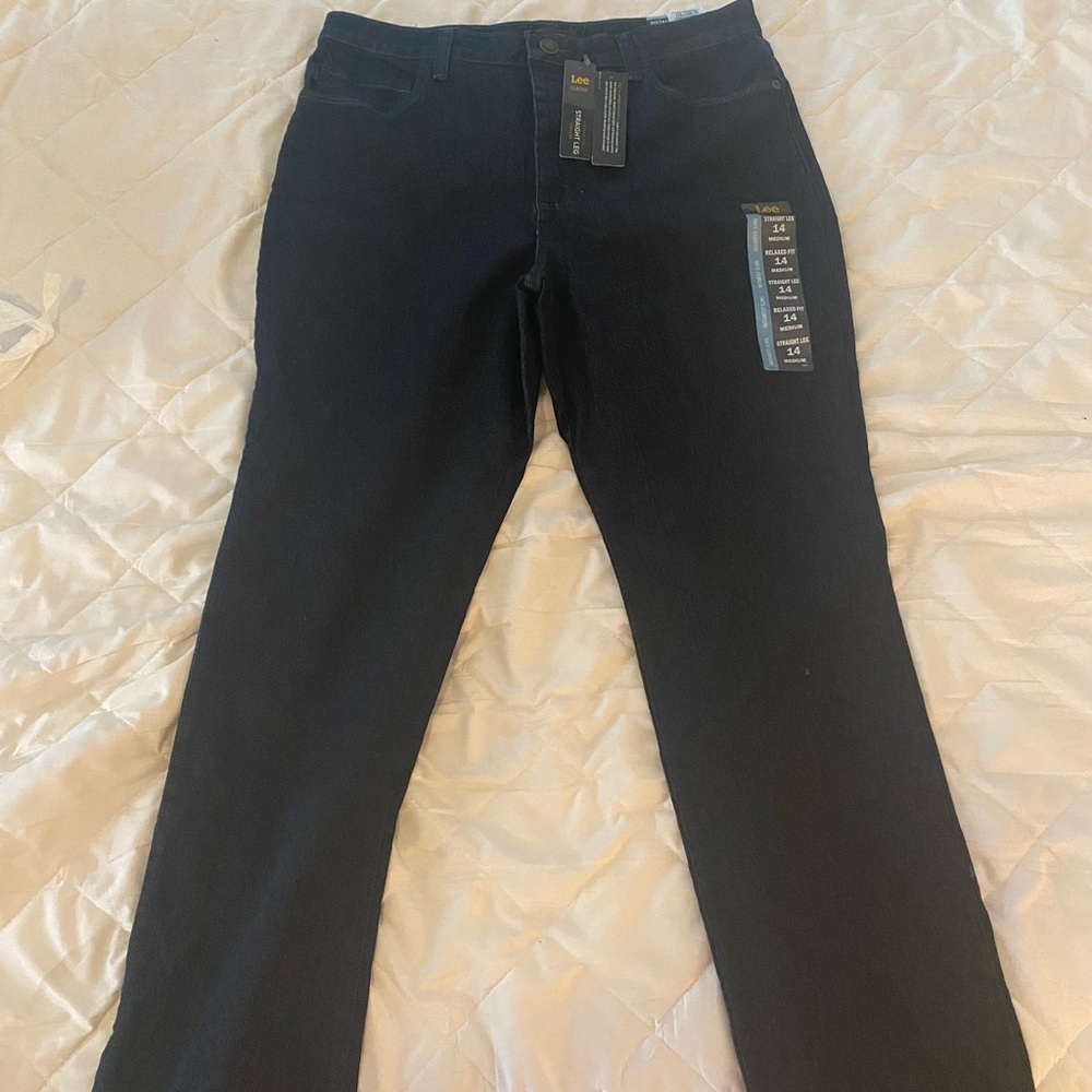 Size 14 denim Lee’s straight leg jeans